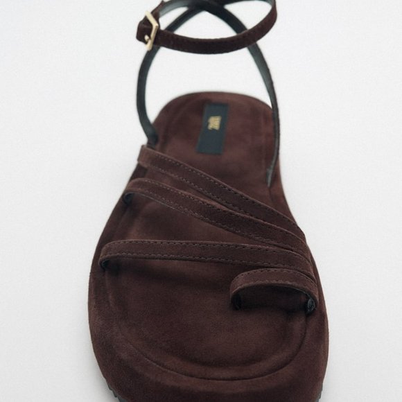 Zara Brown Strappy Sandals - Picture 5 of 6